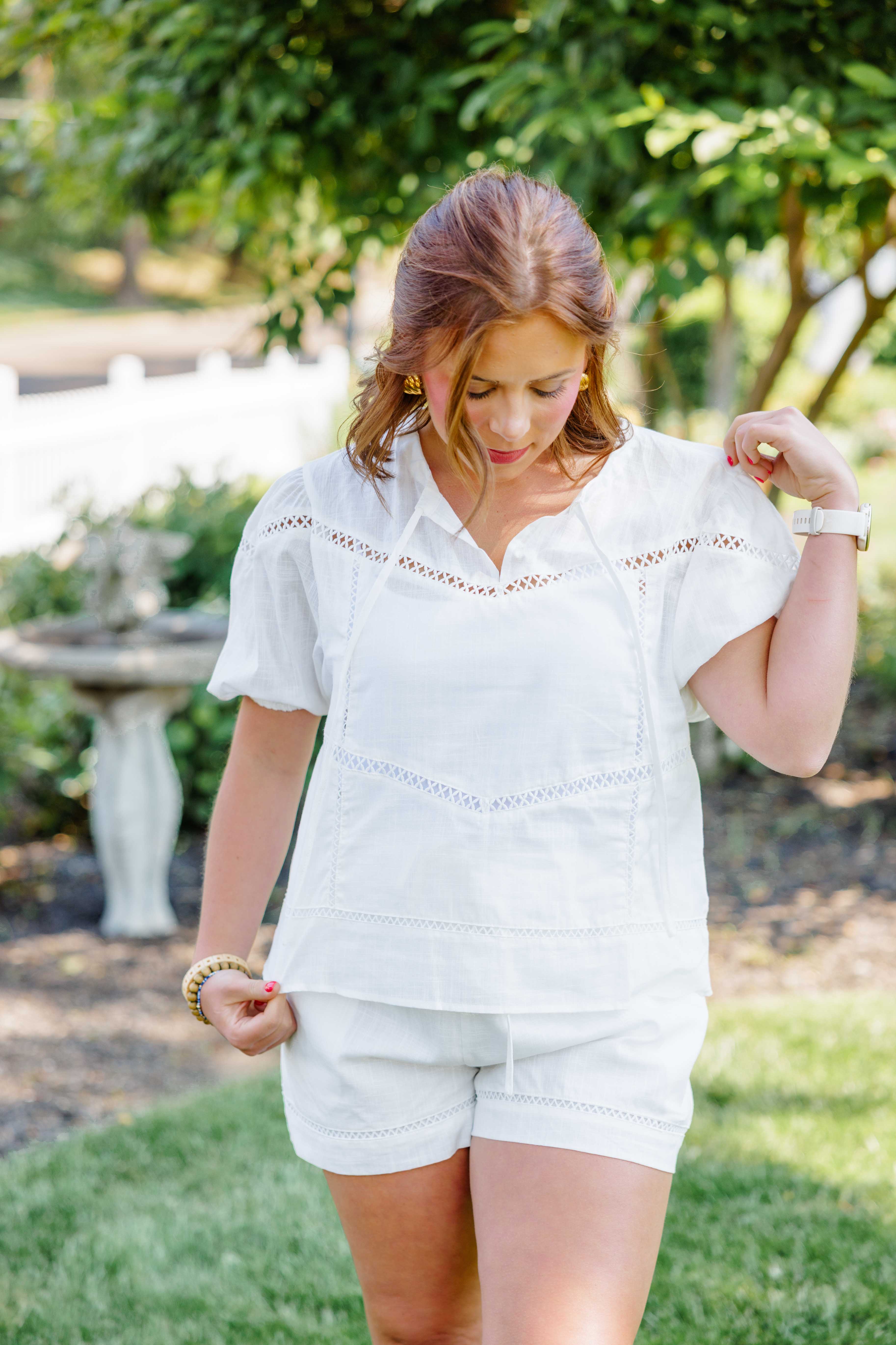 Seaside Eyelet Short Set