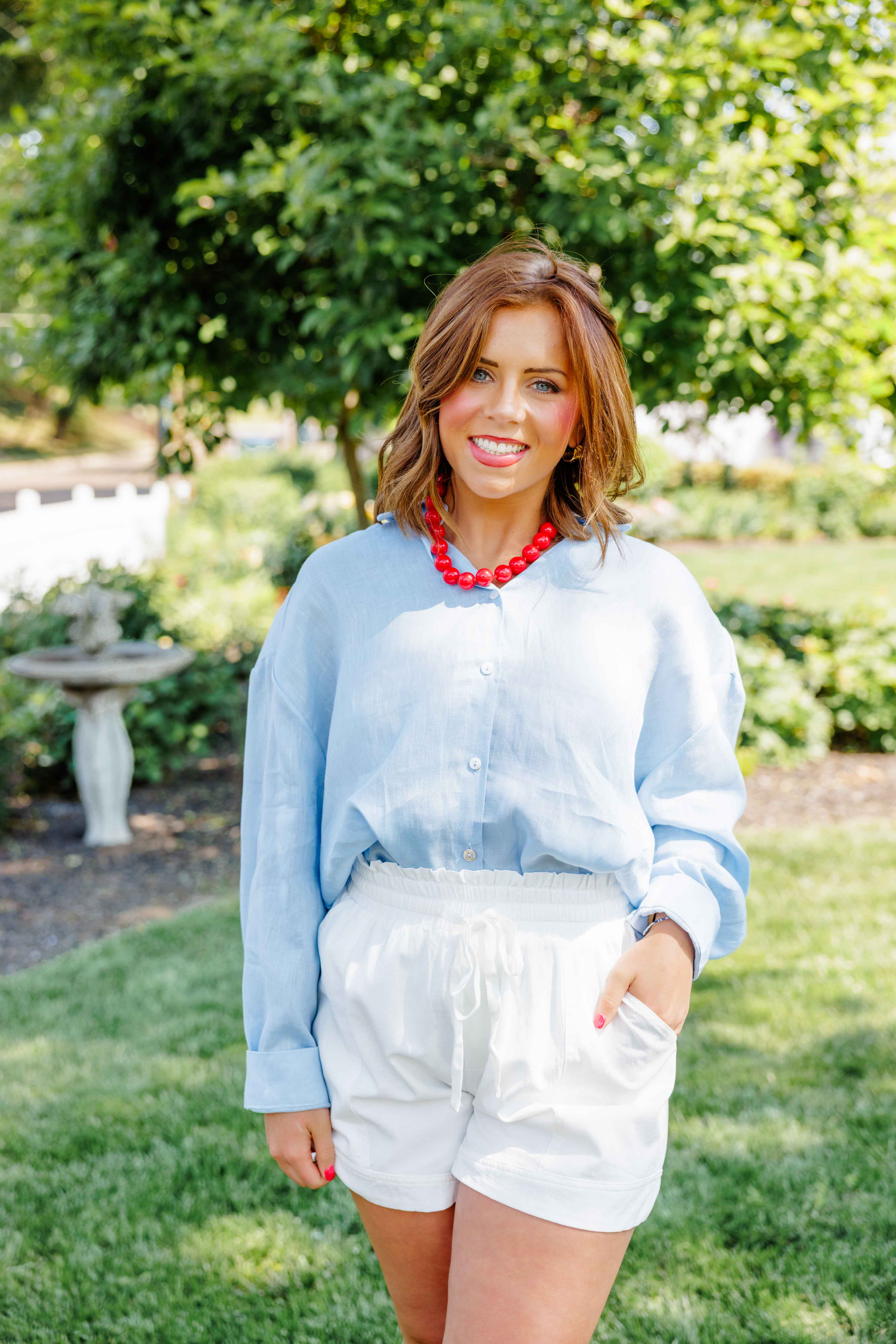 Coastal Breeze Linen Button Up