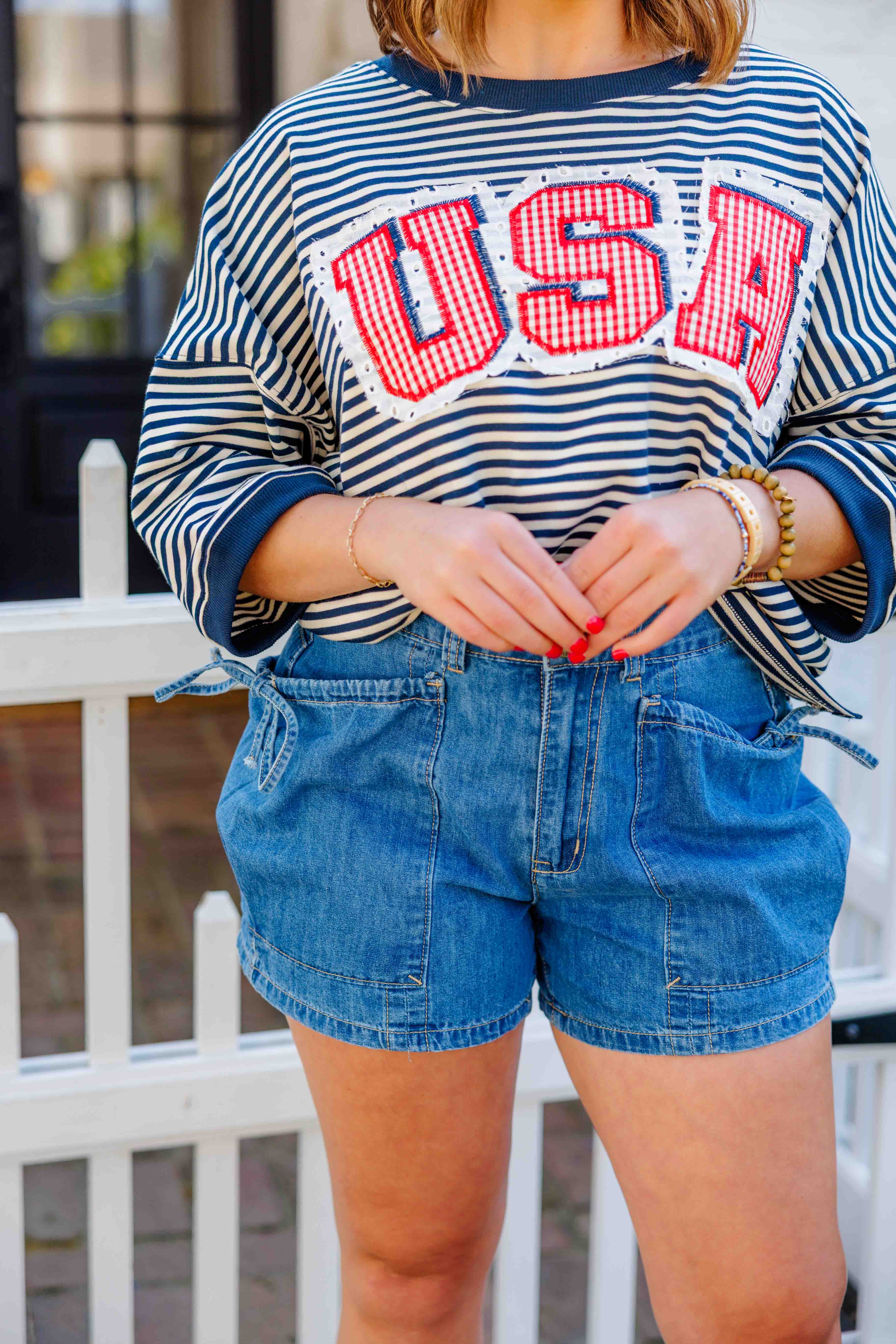Denim Daydream Tie Shorts