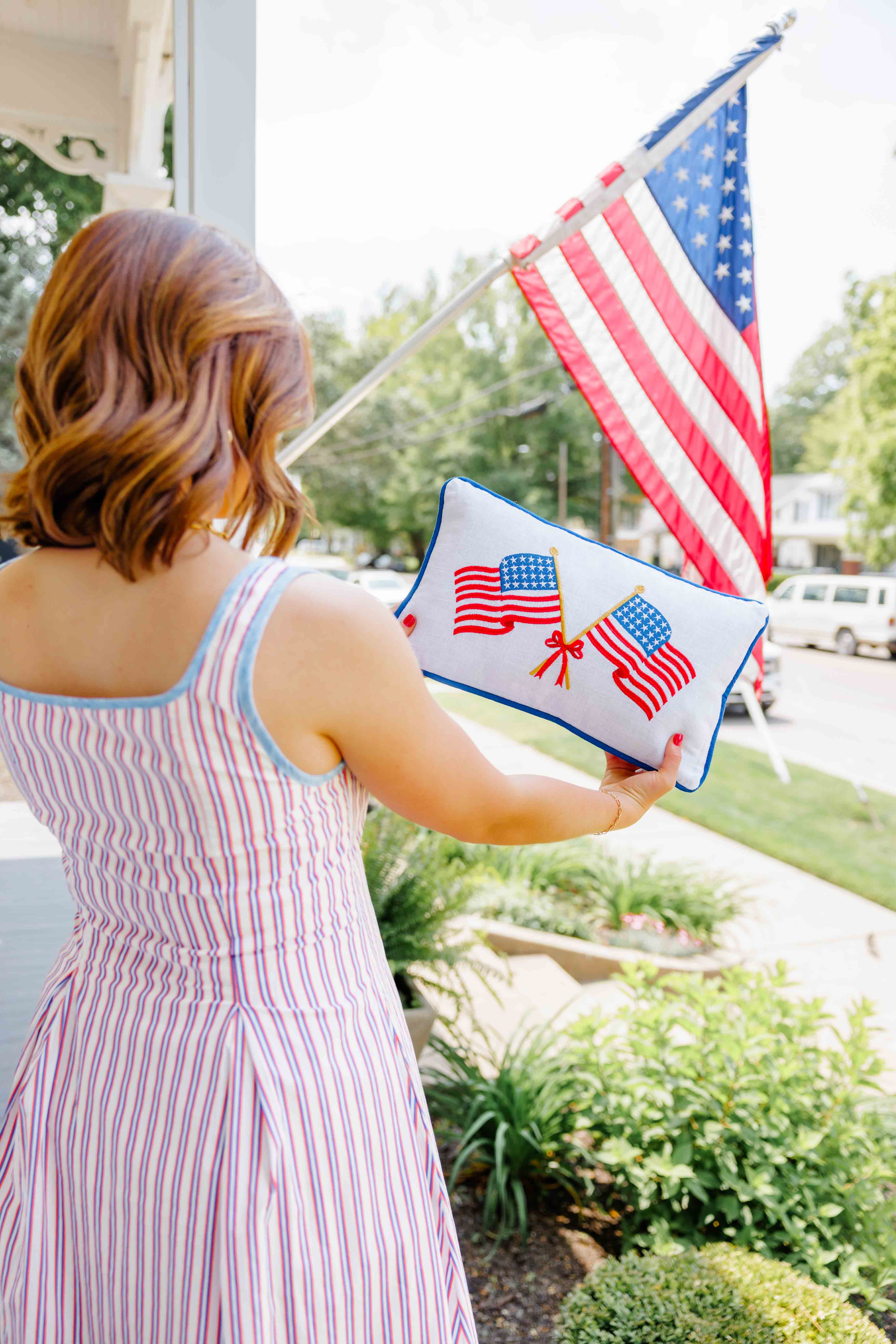 Crossed Flags Pillow