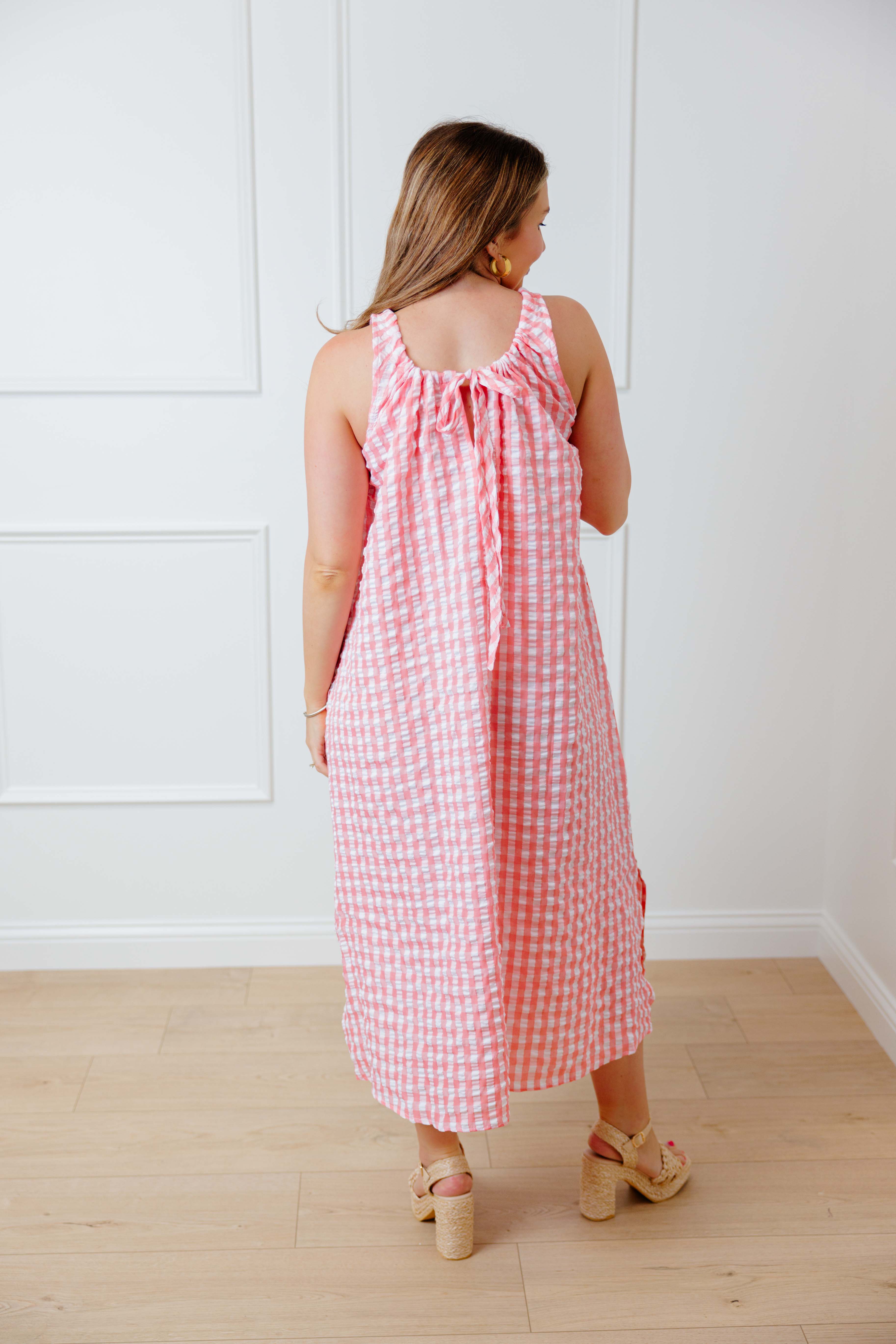 Lyla Gingham Maxi Dress