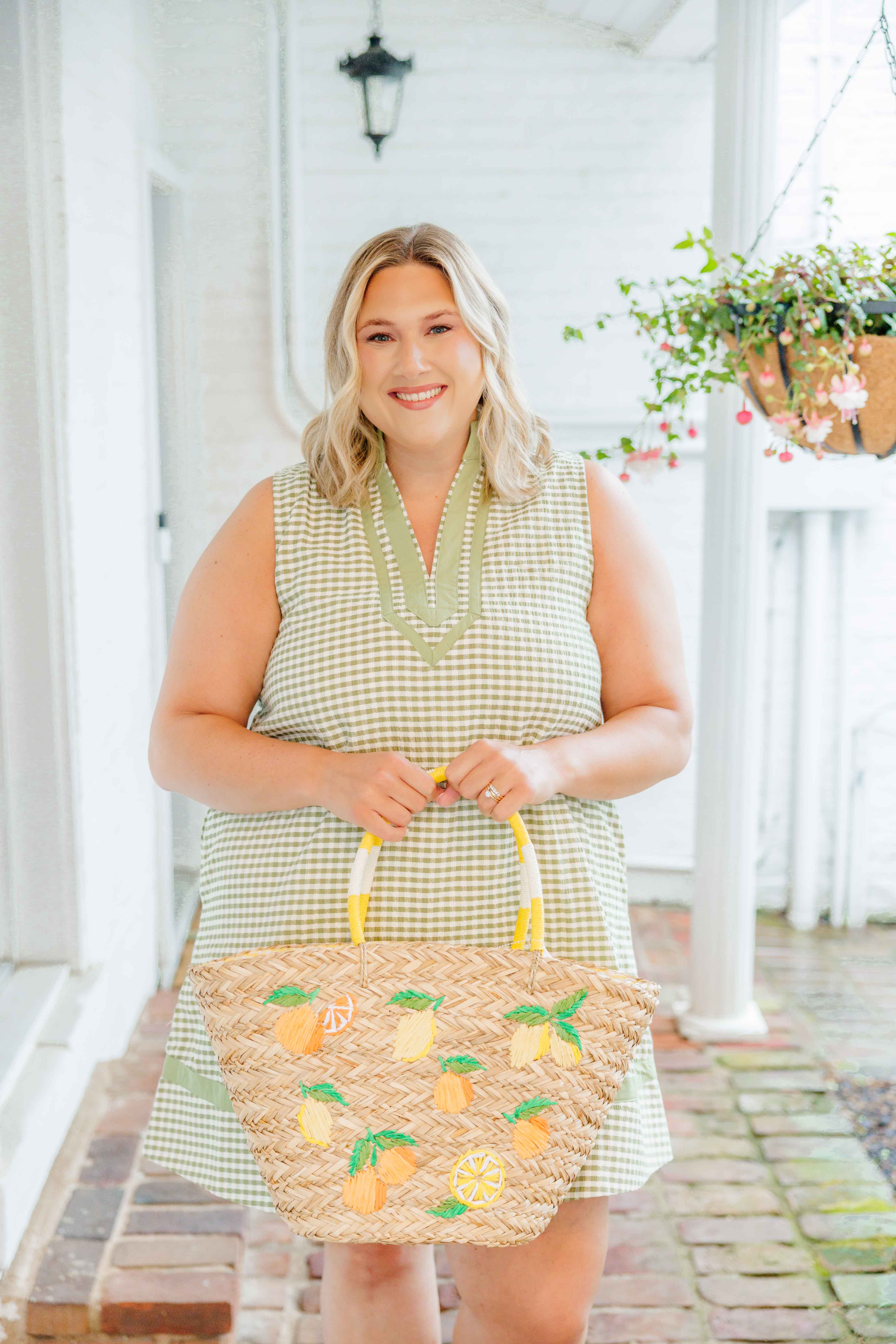 Matcha Moment Gingham Dress