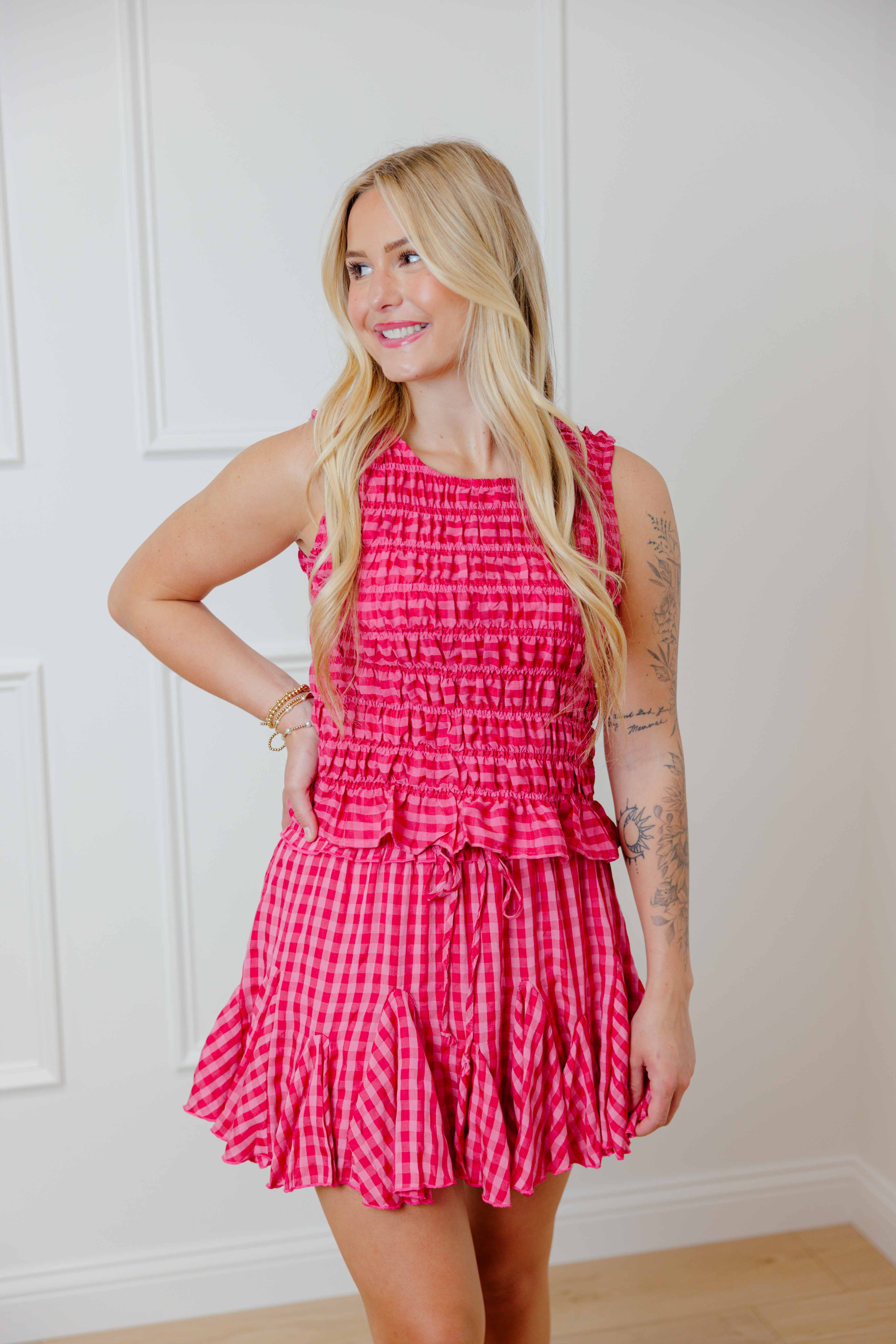 Pink Picnic Smocked Set