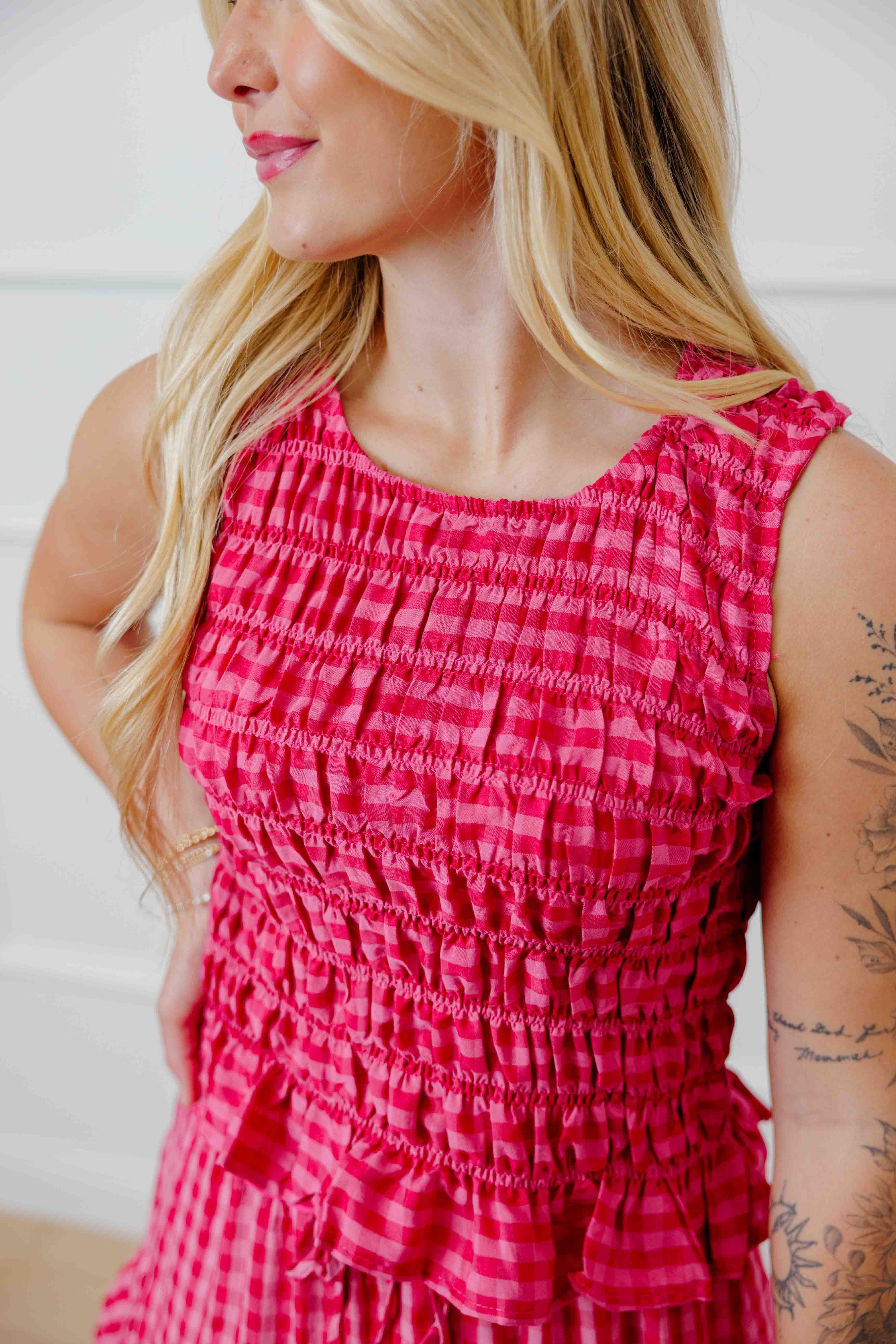 Pink Picnic Smocked Set