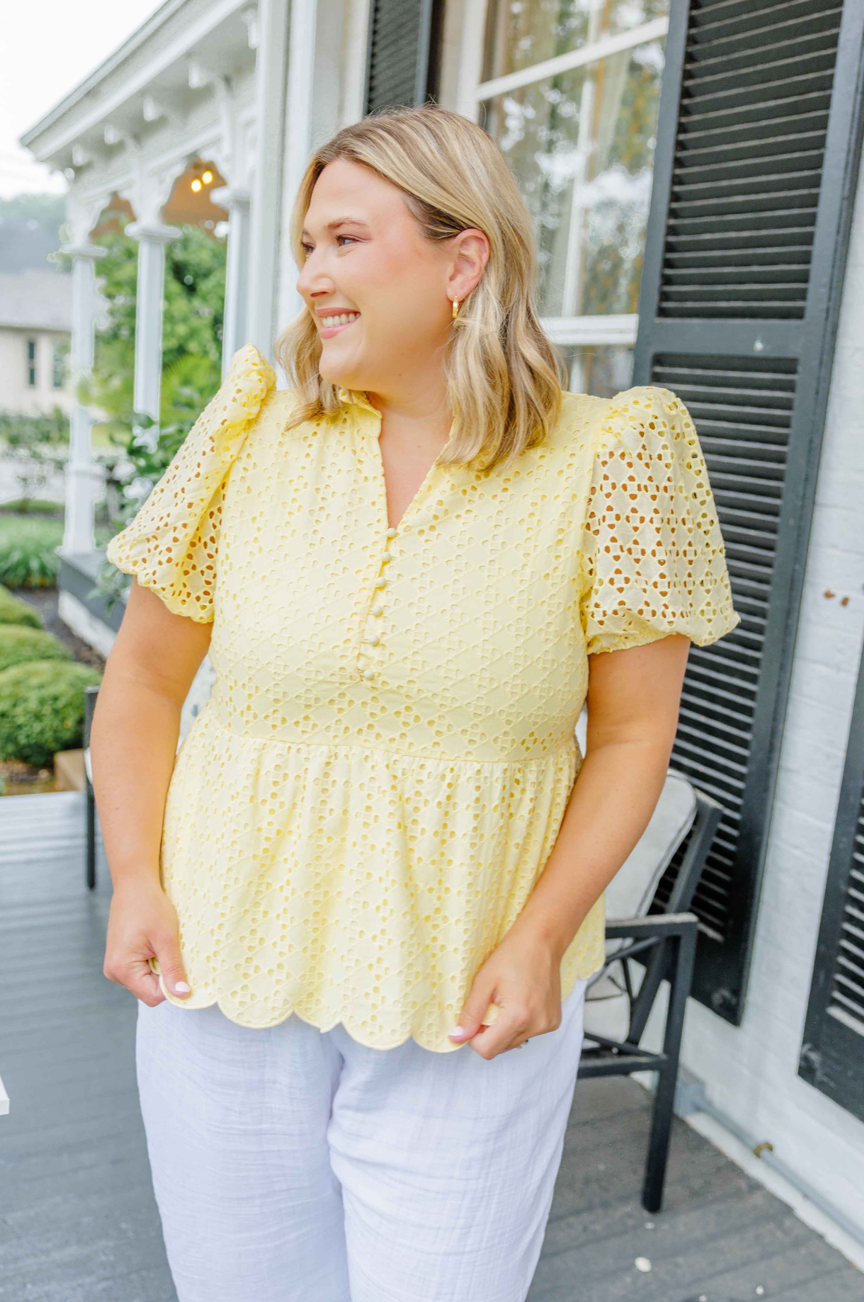 Sunny Scallop Top