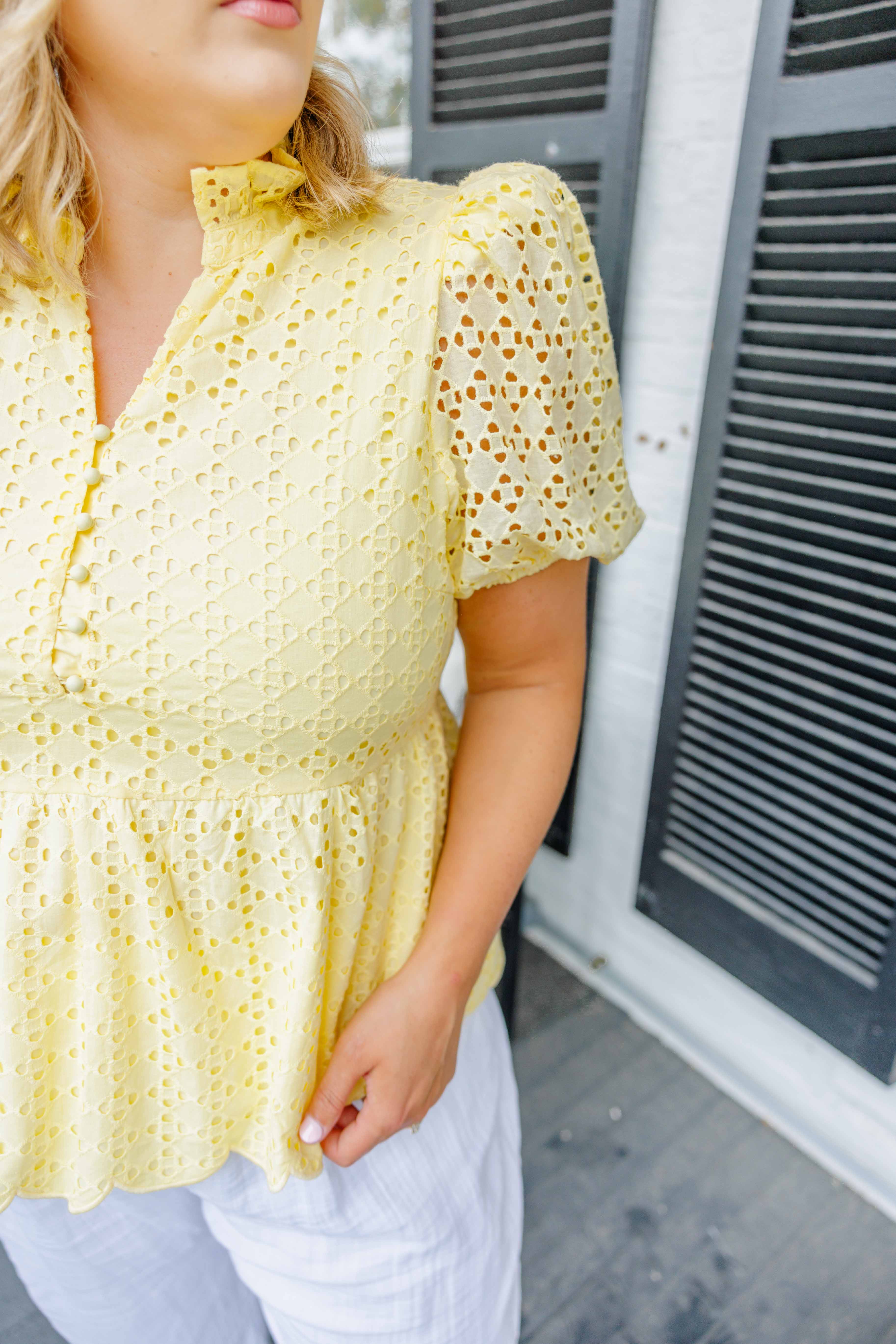 Sunny Scallop Top