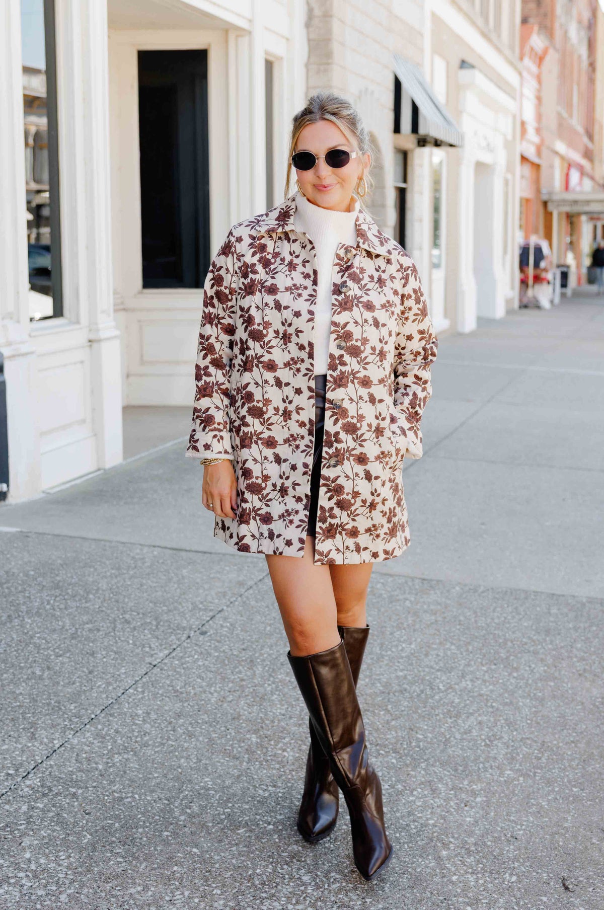 Floral A Line Jacket