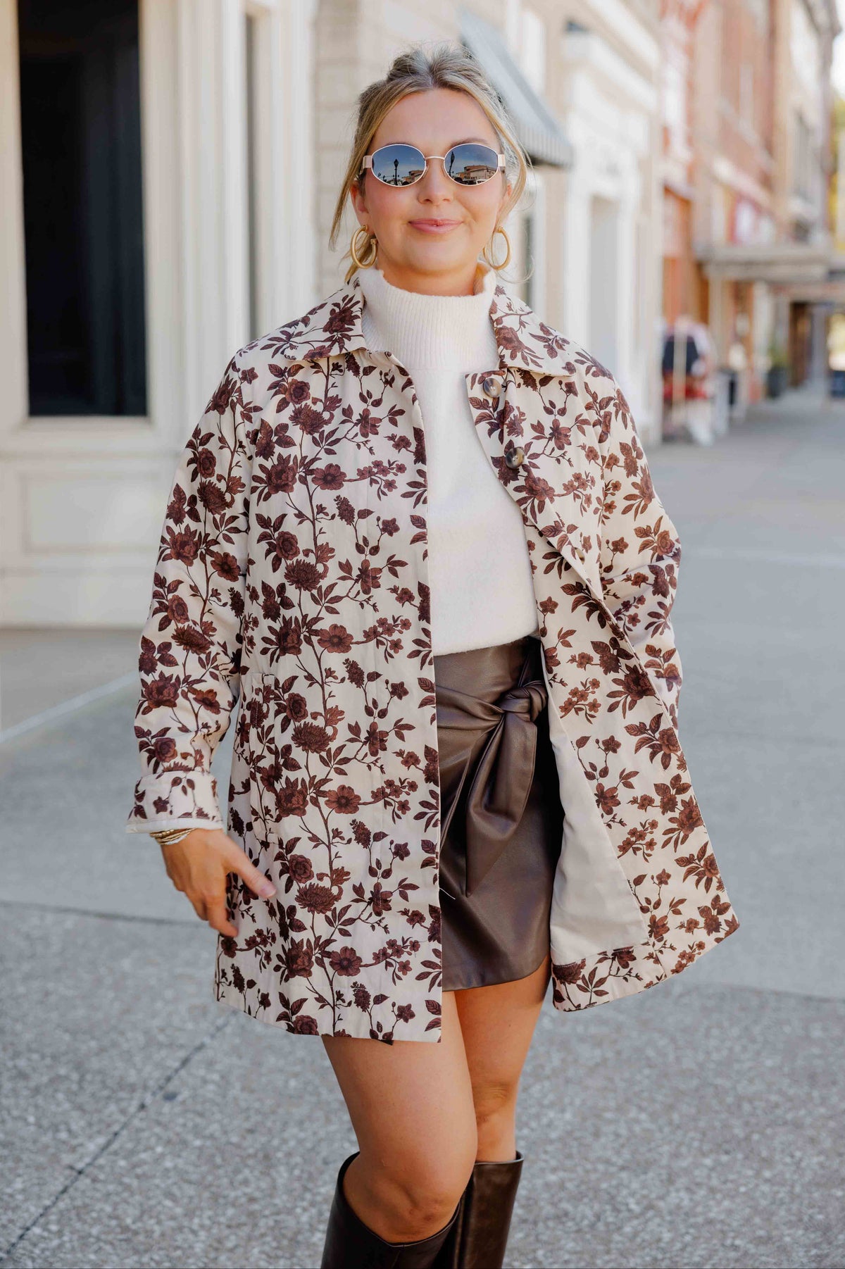 Floral A Line Jacket