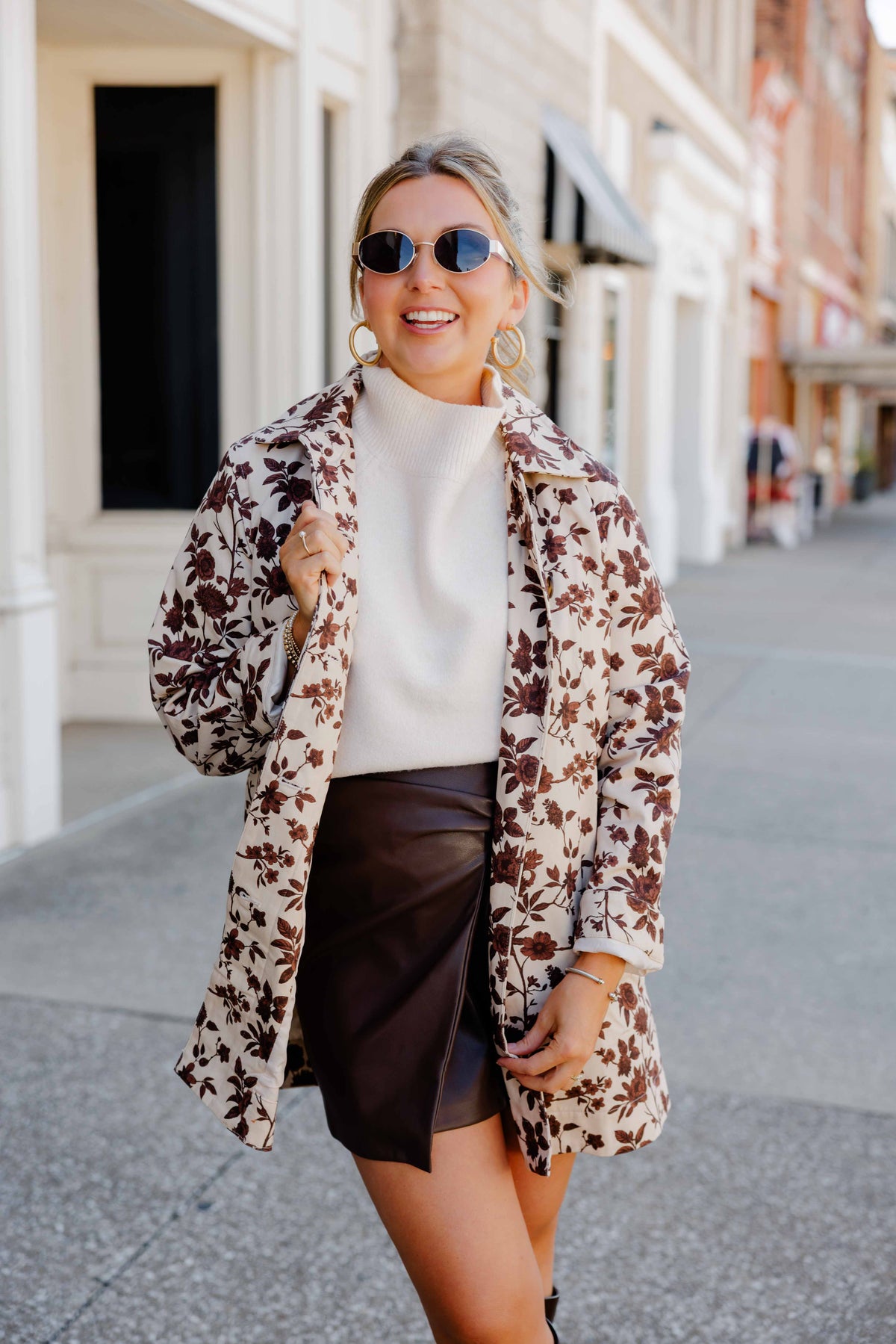 Floral A Line Jacket