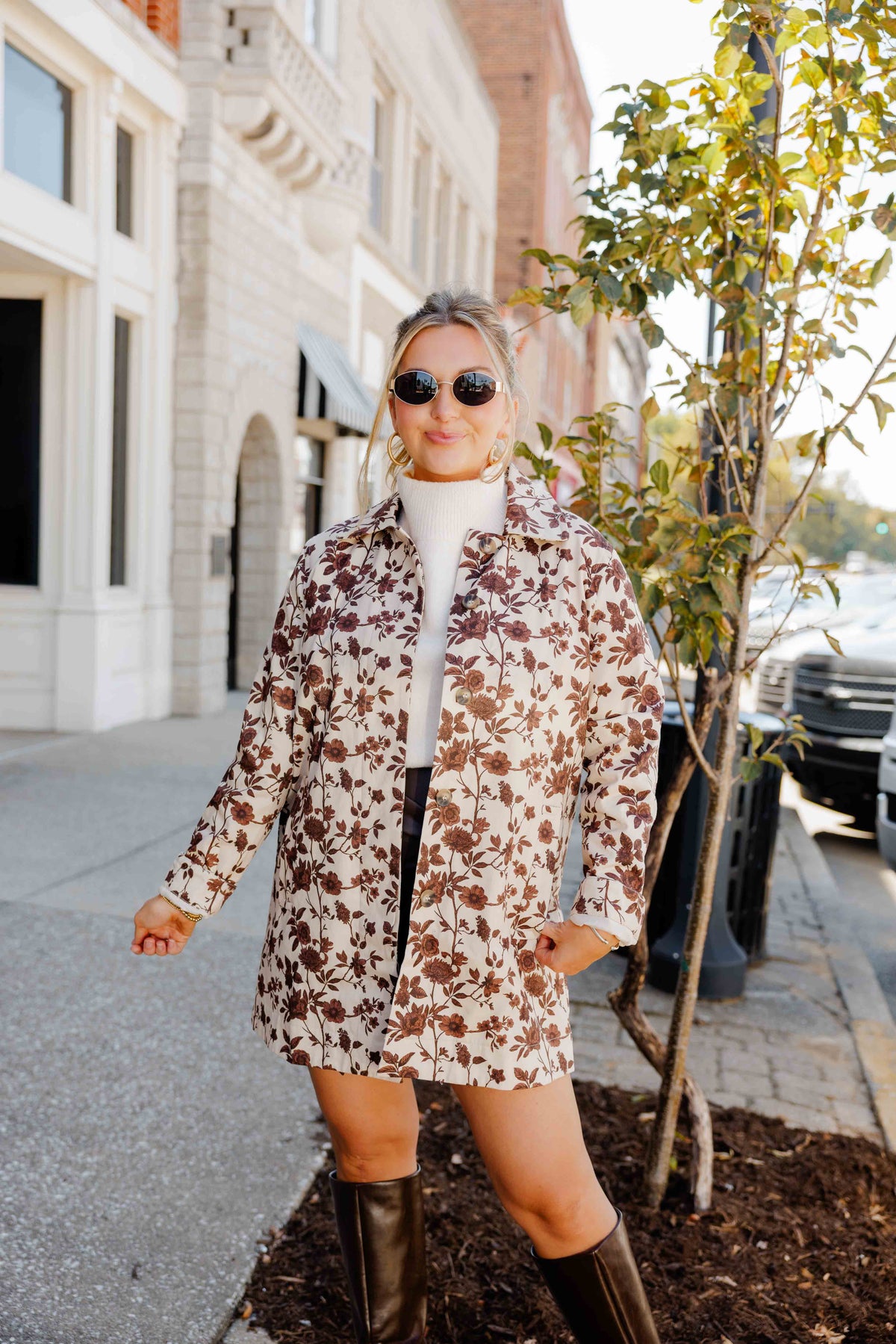 Floral A Line Jacket