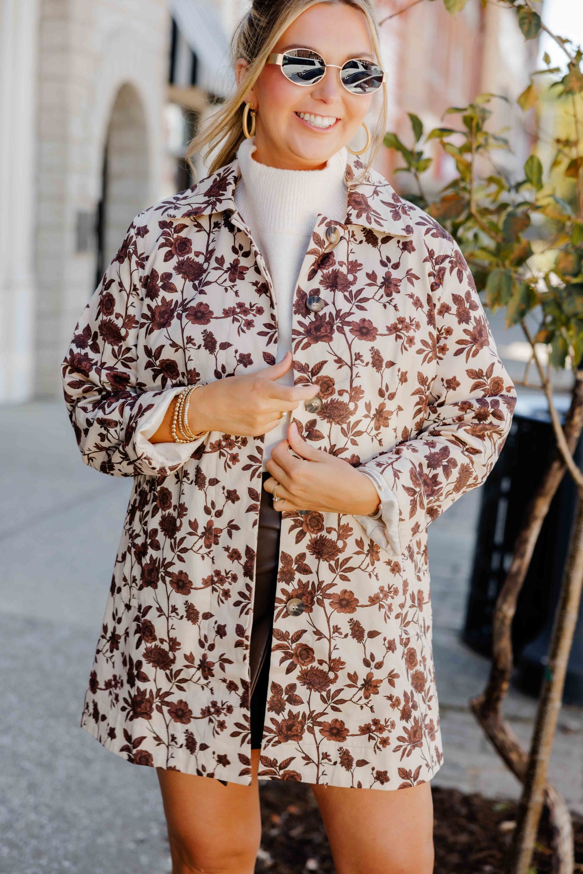 Floral A Line Jacket