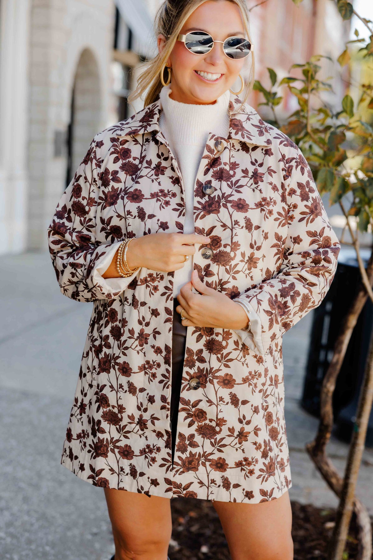 Floral A Line Jacket