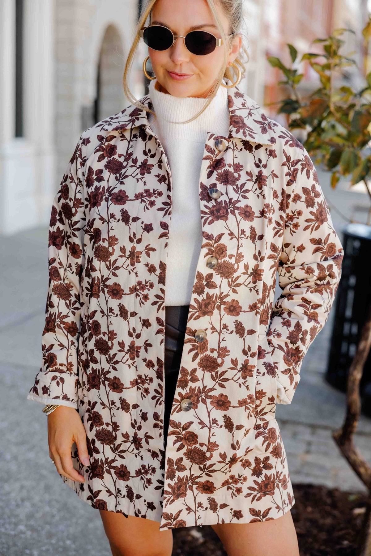 Floral A Line Jacket