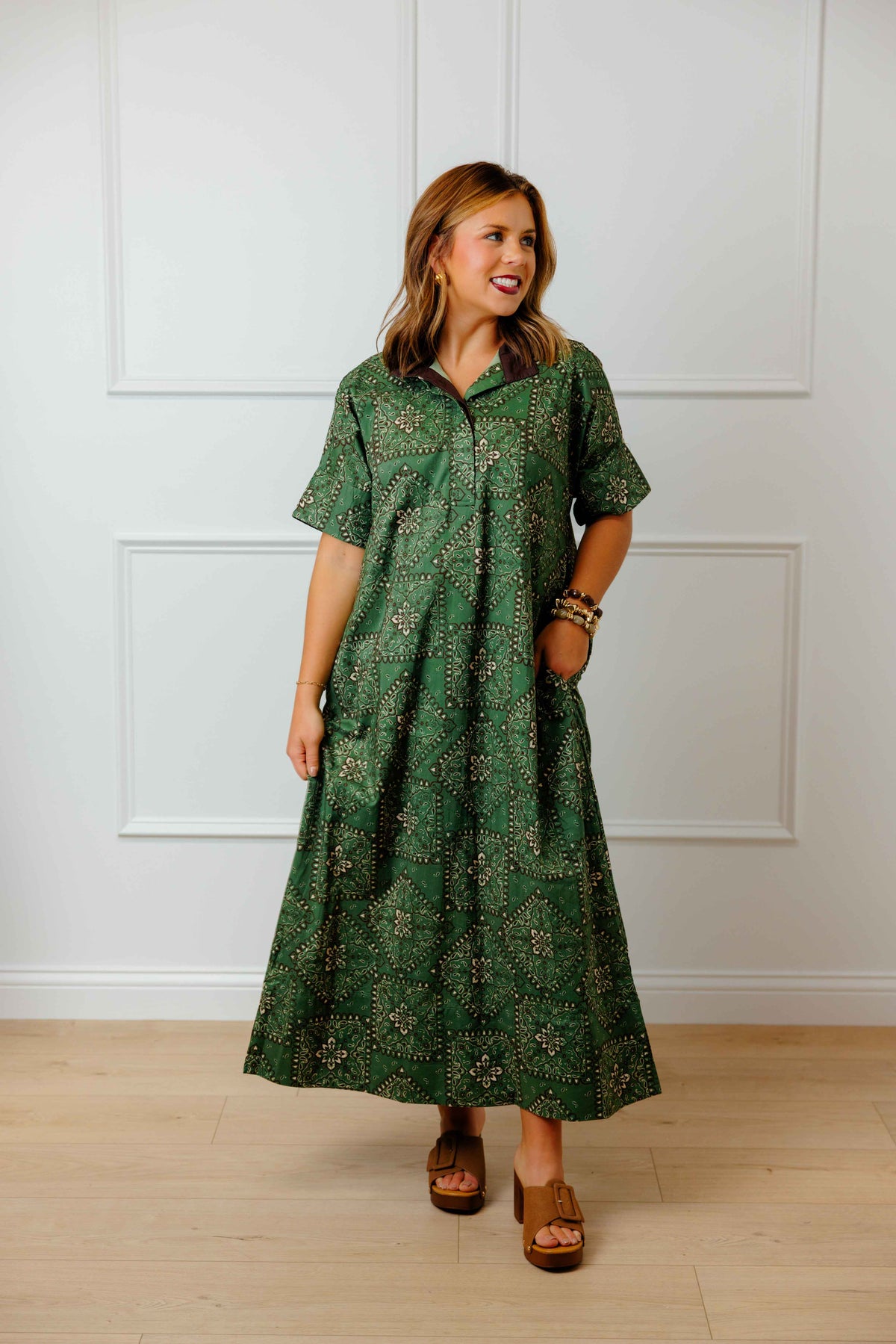 Polly Printed Midi Dress