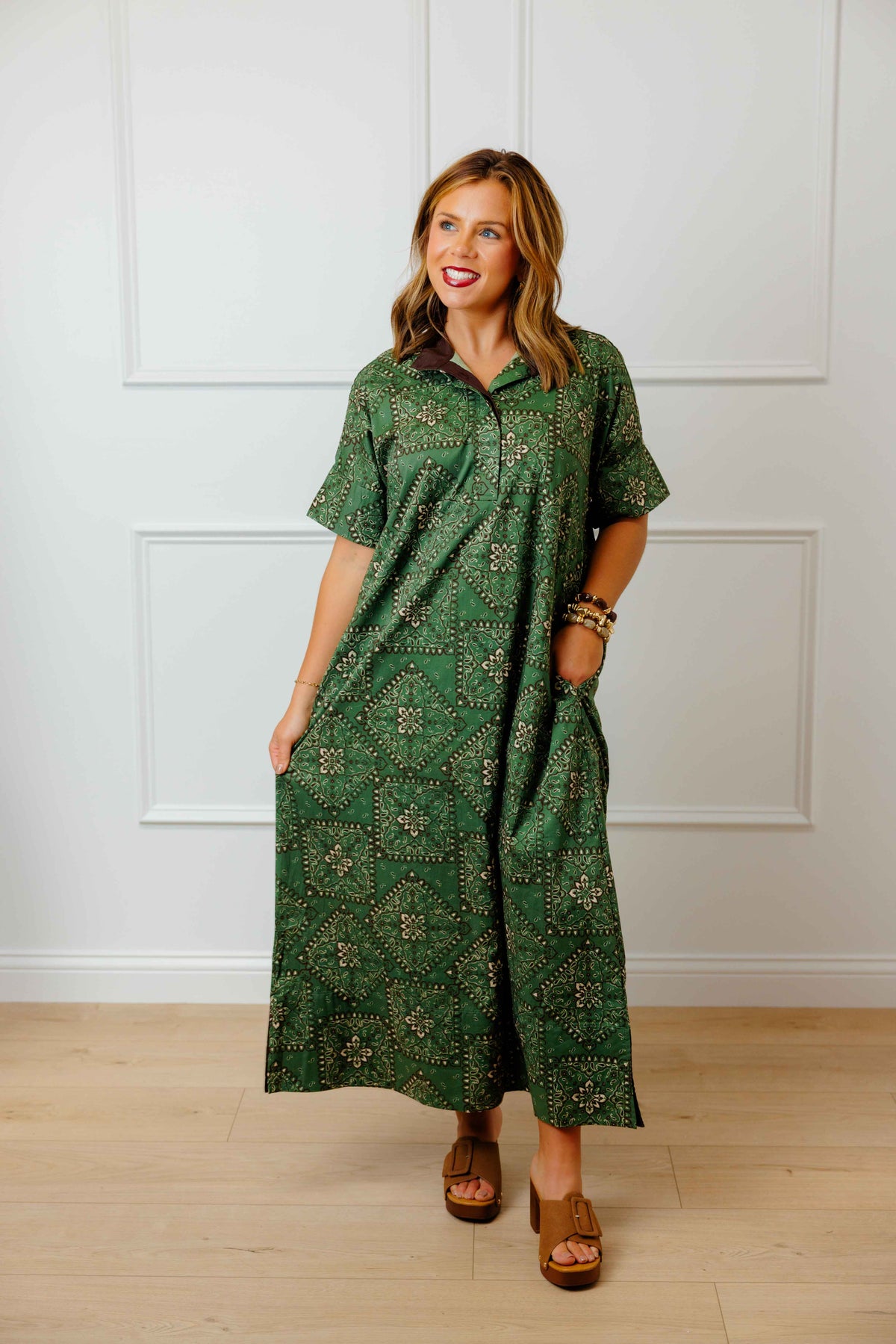 Polly Printed Midi Dress