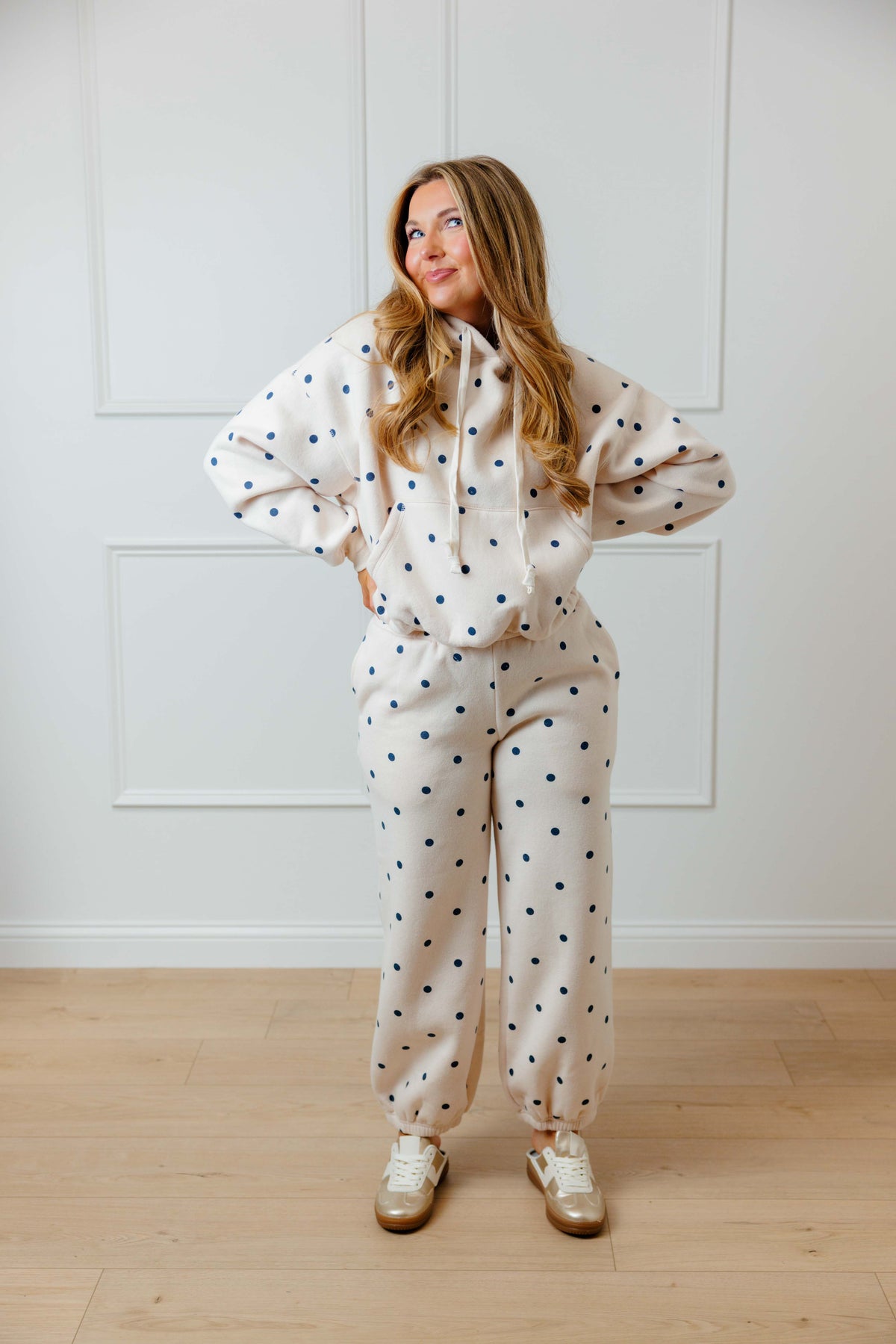 Navy Dot Lounge Set