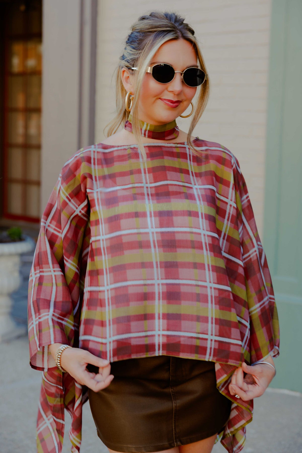 Forever Fall Plaid Poncho