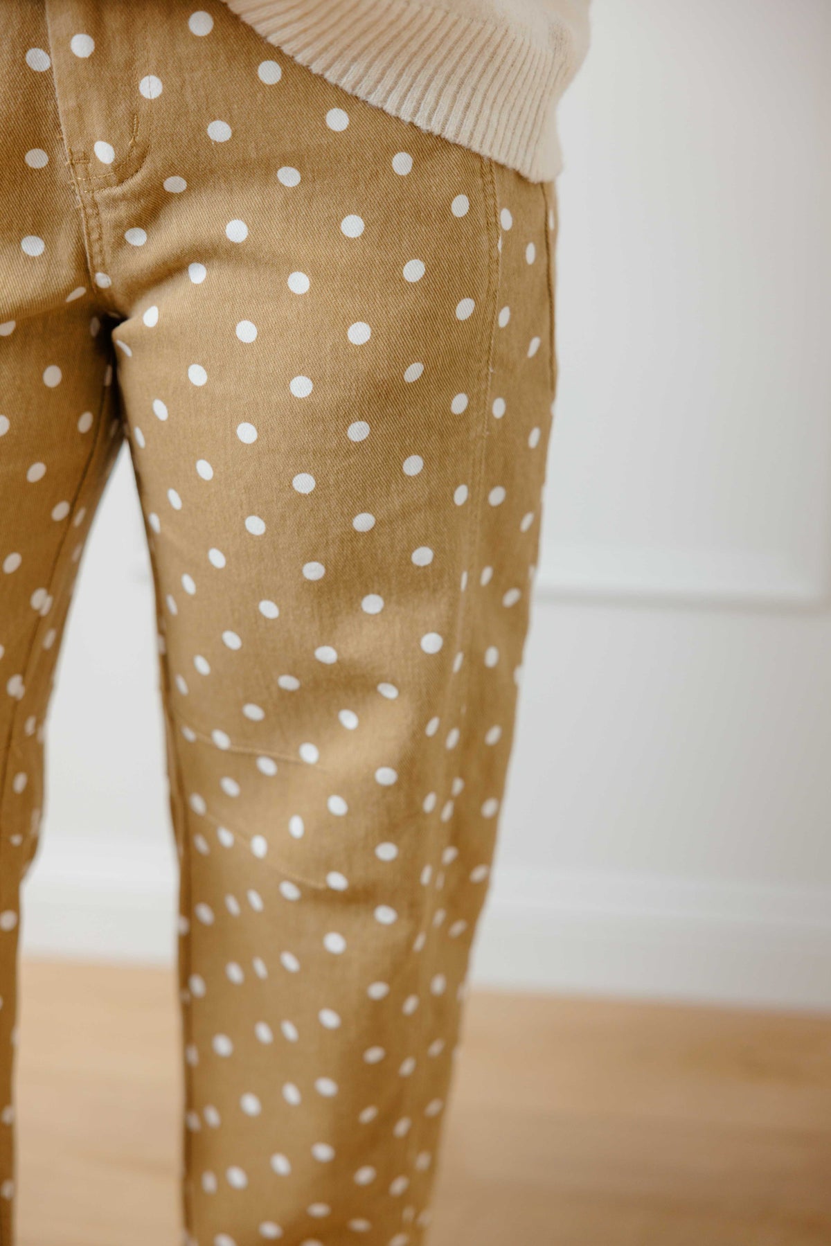 Latte Dot Barrel Pants