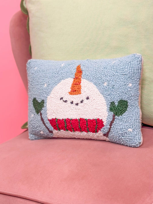 Happy Snowman Hook Pillow