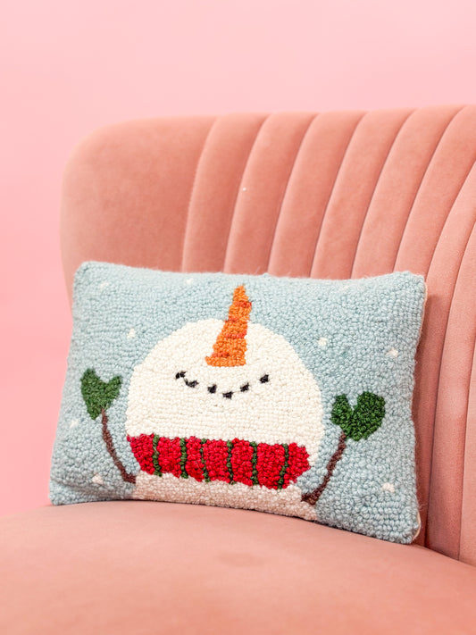 Happy Snowman Hook Pillow