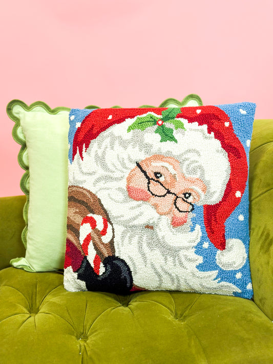 Santa With Glasses Hook Pillow