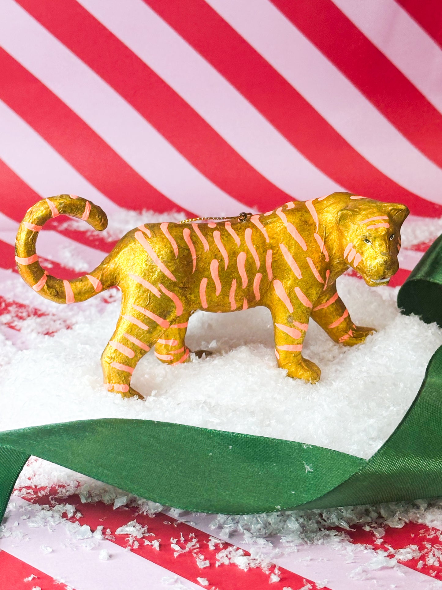 Gold Leaf Tiger Ornament