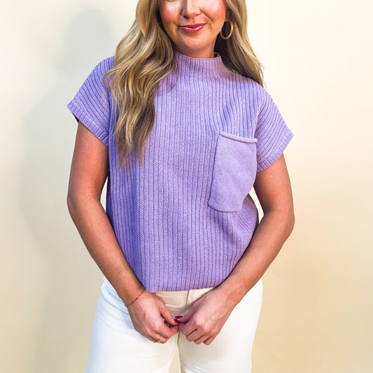 Lavender SS Sweater Top