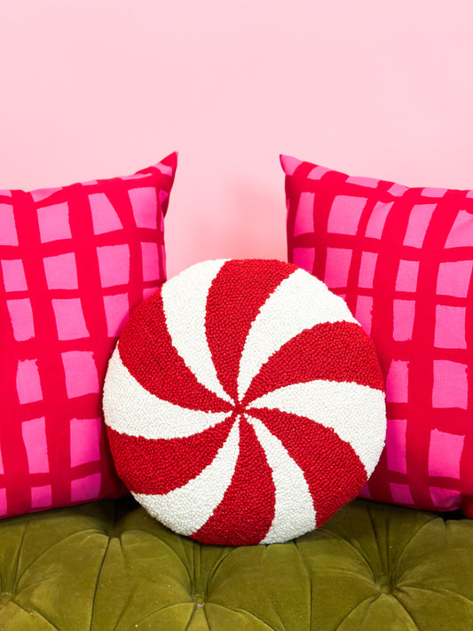 Peppermint Hook Pillow