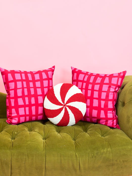 Peppermint Hook Pillow