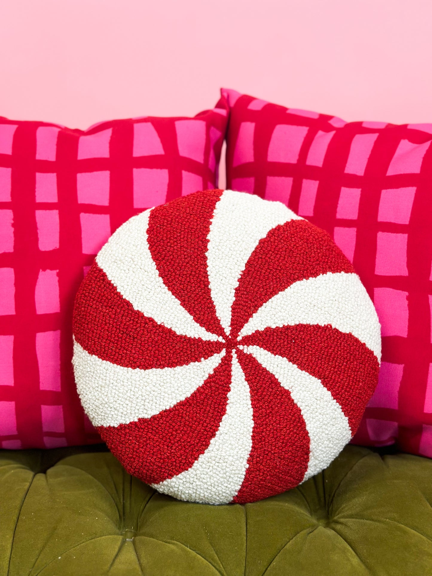 Peppermint Hook Pillow