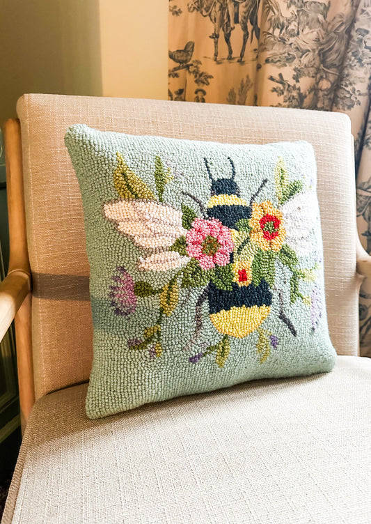 Floral Bee Hook Pillow