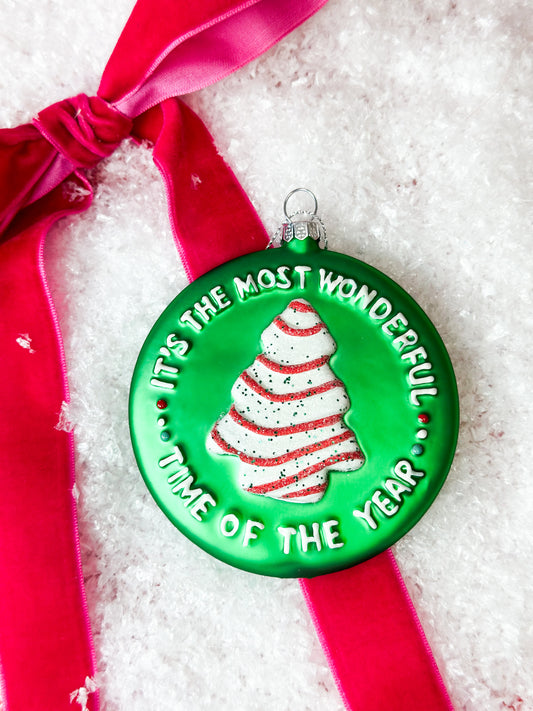 Best Time of the Year Tree Cake Ornament