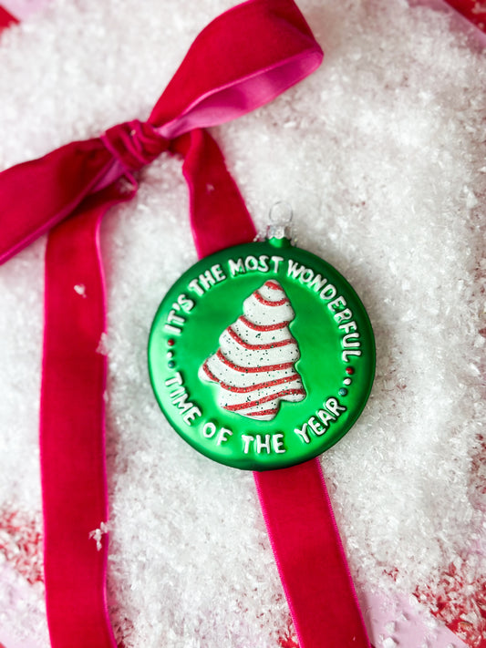 Best Time of the Year Tree Cake Ornament