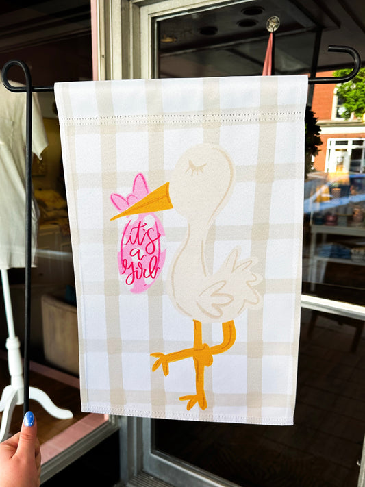 Stork Garden Flag