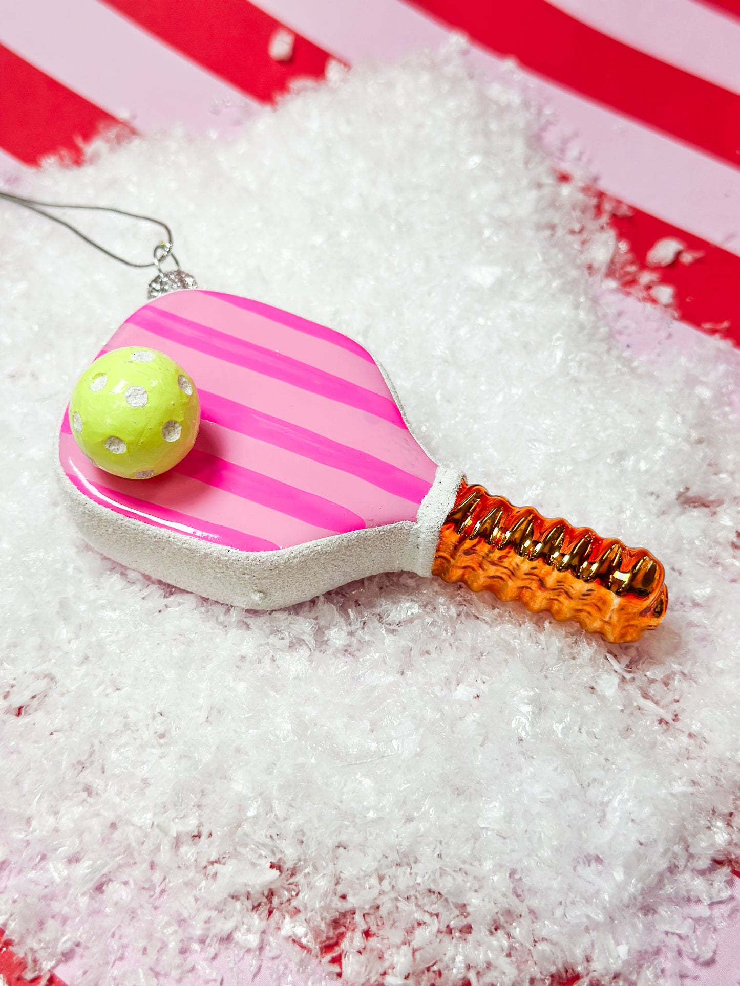 Pink Pickleball Ornament