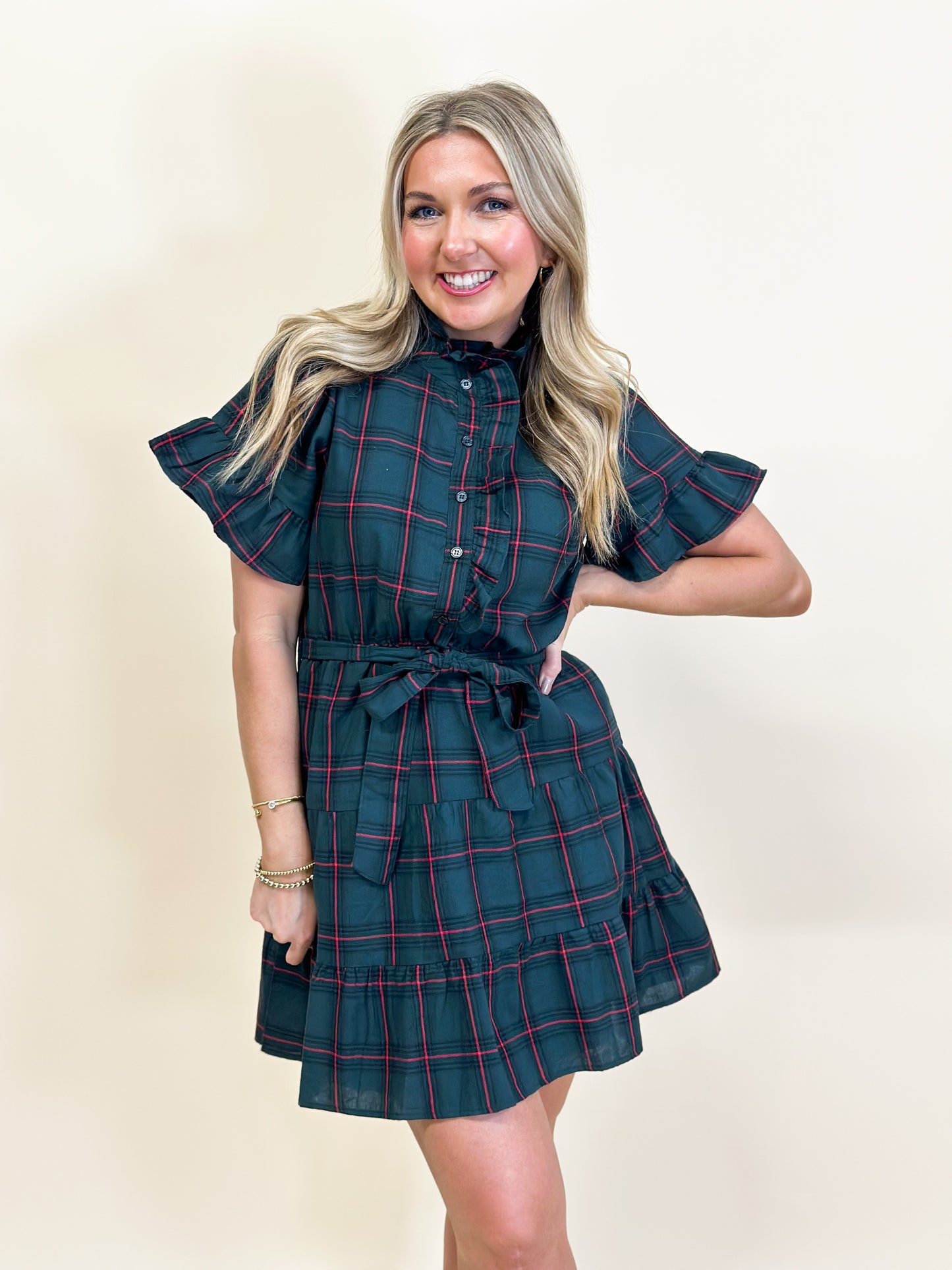 Brook Plaid Mini Dress