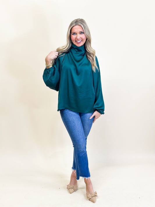 Ashley Long Sleeve Shimmer Blouse