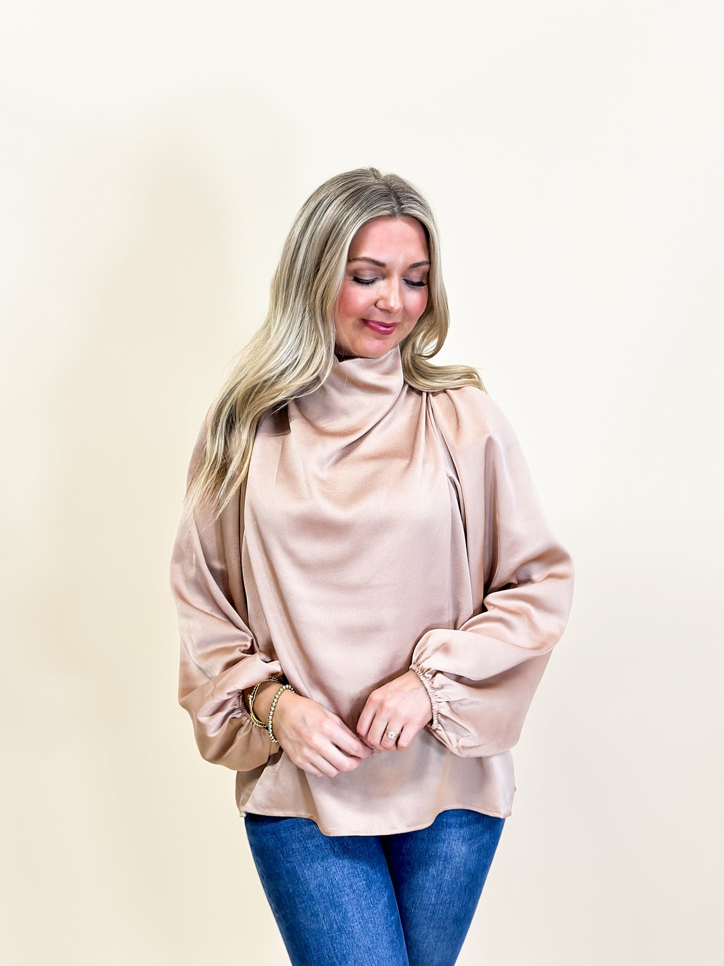 Ashley Long Sleeve Shimmer Blouse