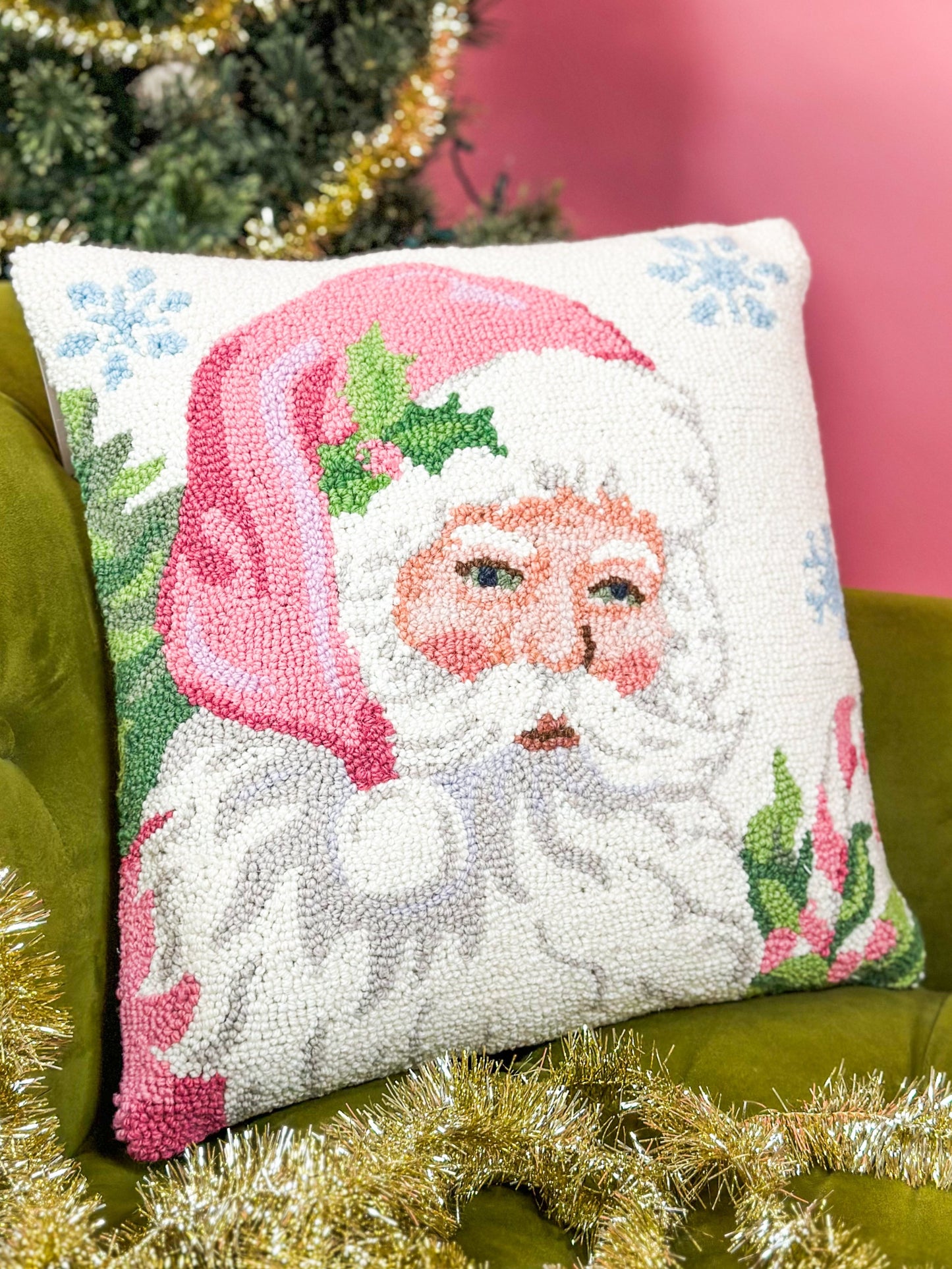 Santa White Hook Pillow