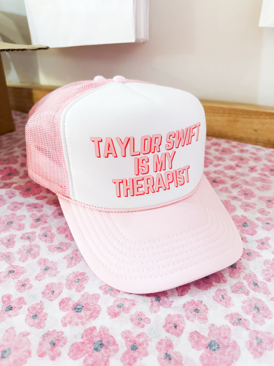 Pink Taylor Swift Is My Therapist Trucker Hat