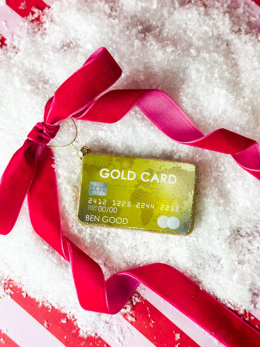 Gold Card Ornament