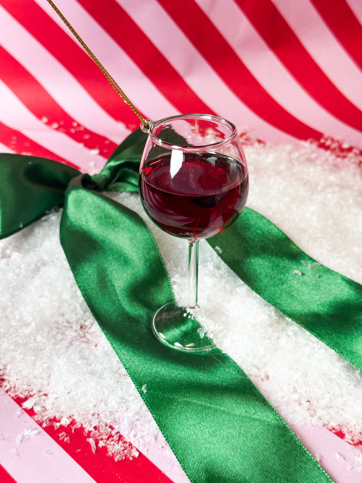 Red Wine Glass Ornament