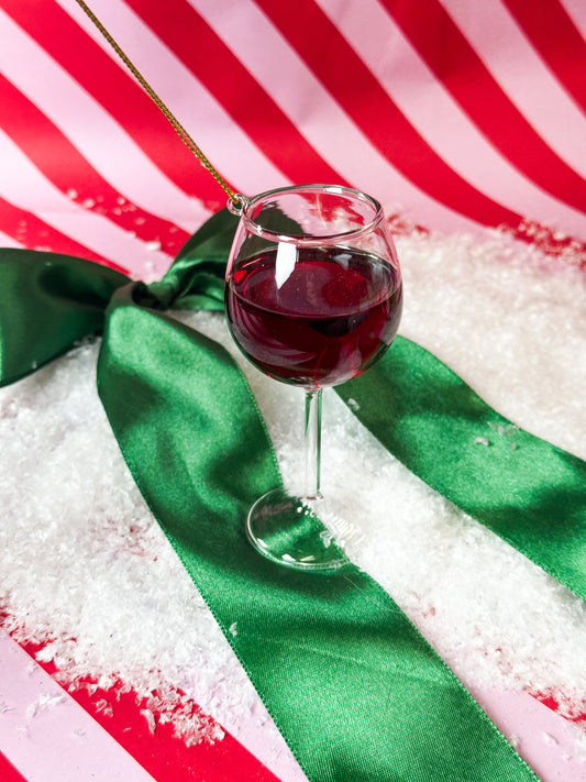 Red Wine Glass Ornament