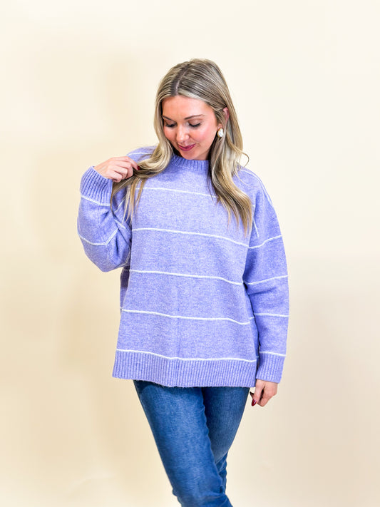 Lavender Striped Sweater