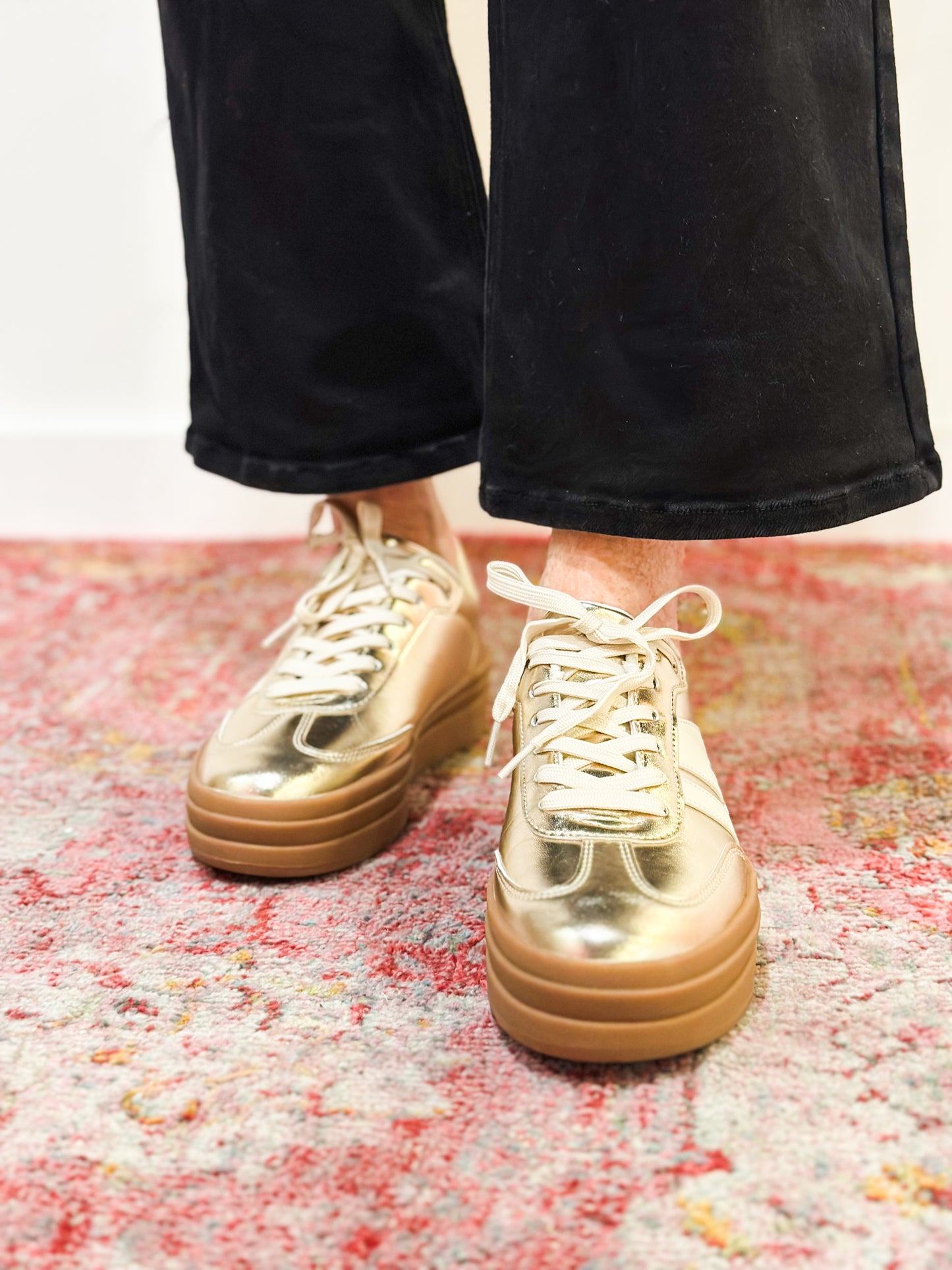 Gold Chunky Platform Sneaker