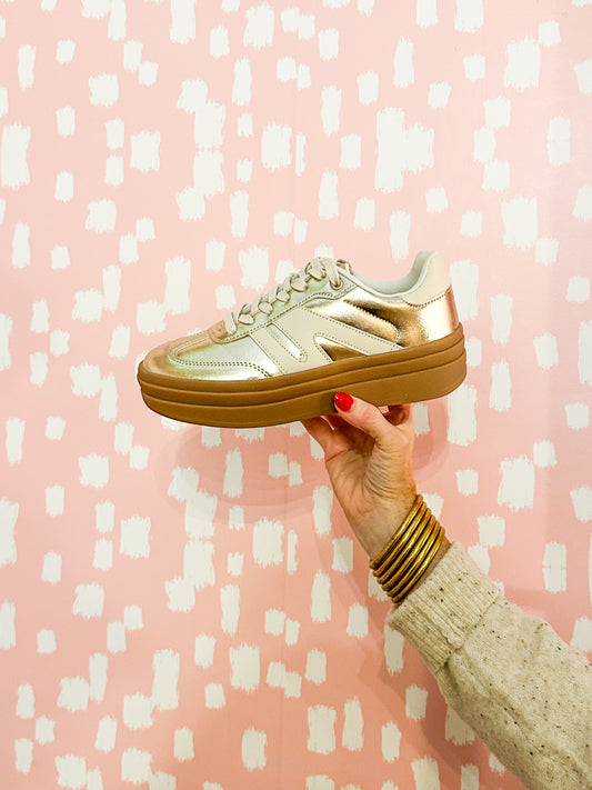 Gold Chunky Platform Sneaker