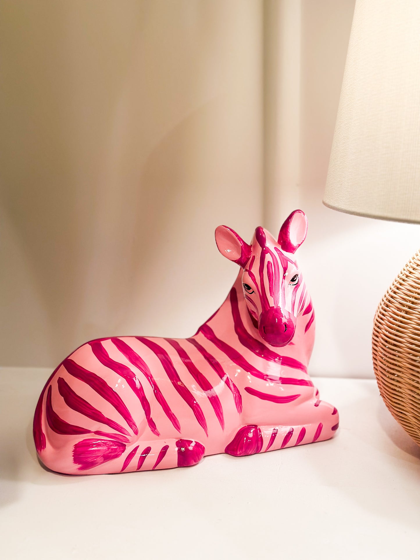 Pink Zebra Figurine