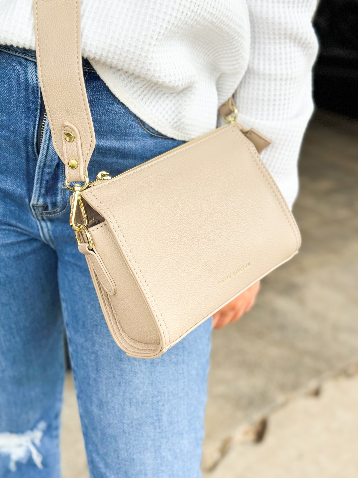 Zana Taupe Crossbody