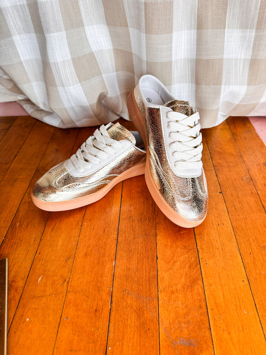 Gold Slip On Sneaker