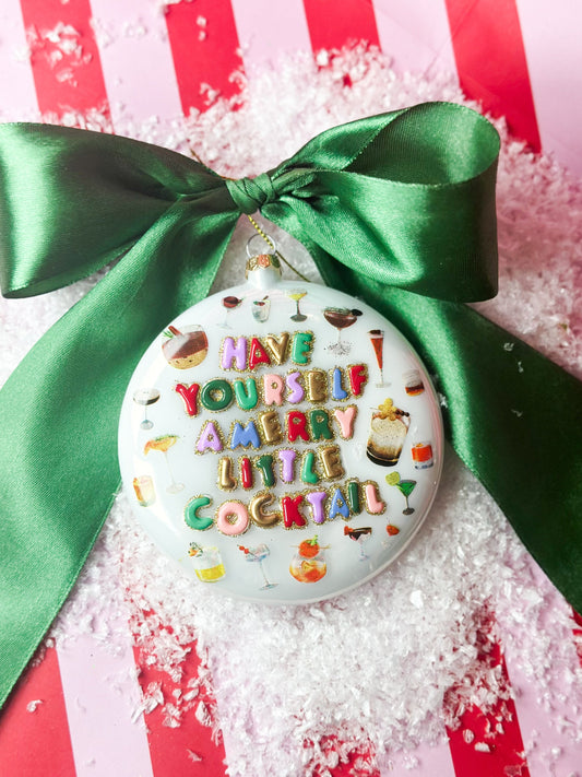 Merry Little Cocktail Ornament